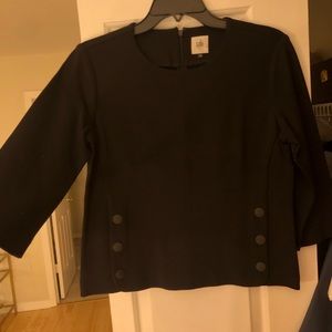 Black cabi cropped blouse.
